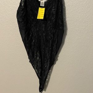 Sexy PLUS Black Lace Bodysuit